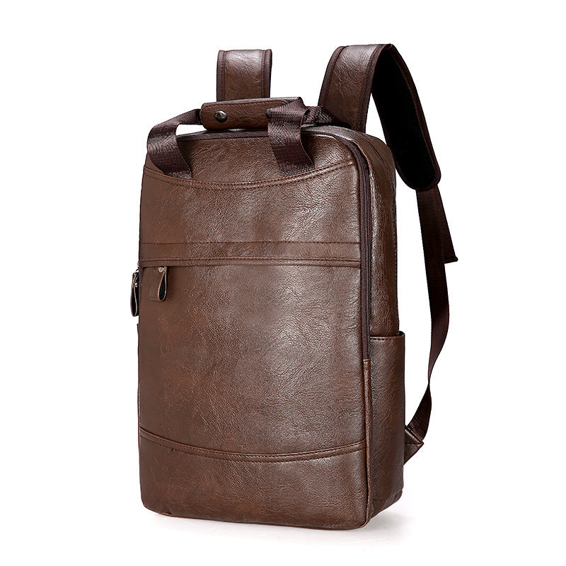 Men's PU Backpack Student Bag School Bag Business Computer Bag Travel Bag Large Capacity Bag Handbag Backpack