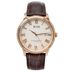Men's Brown Quartz Watch - Ultra-Thin, Waterproof