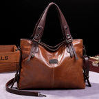 Retro Leather Tote Bag