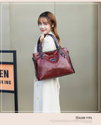 Retro Leather Tote Bag