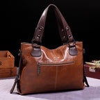 Retro Leather Tote Bag
