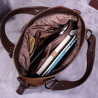 Retro Leather Tote Bag