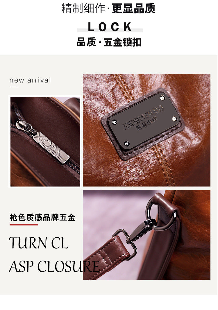 Retro Leather Tote Bag