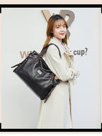 Retro Leather Tote Bag