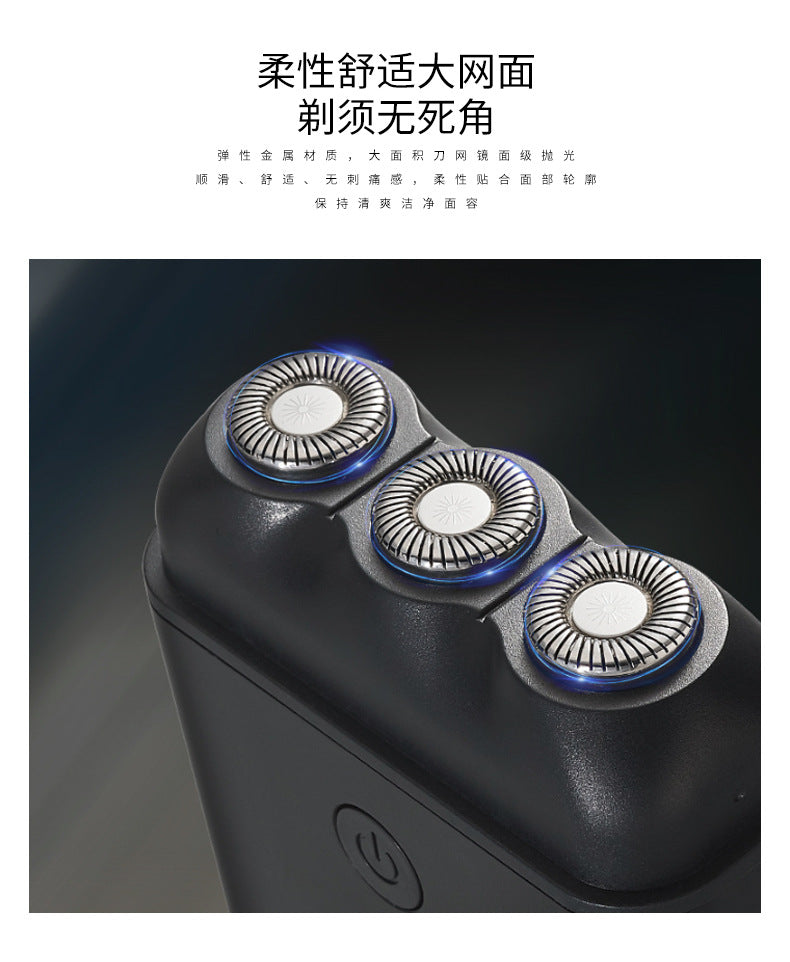 NAK3000 Mini 3-Blade Electric Shaver – Rechargeable | Aladinae