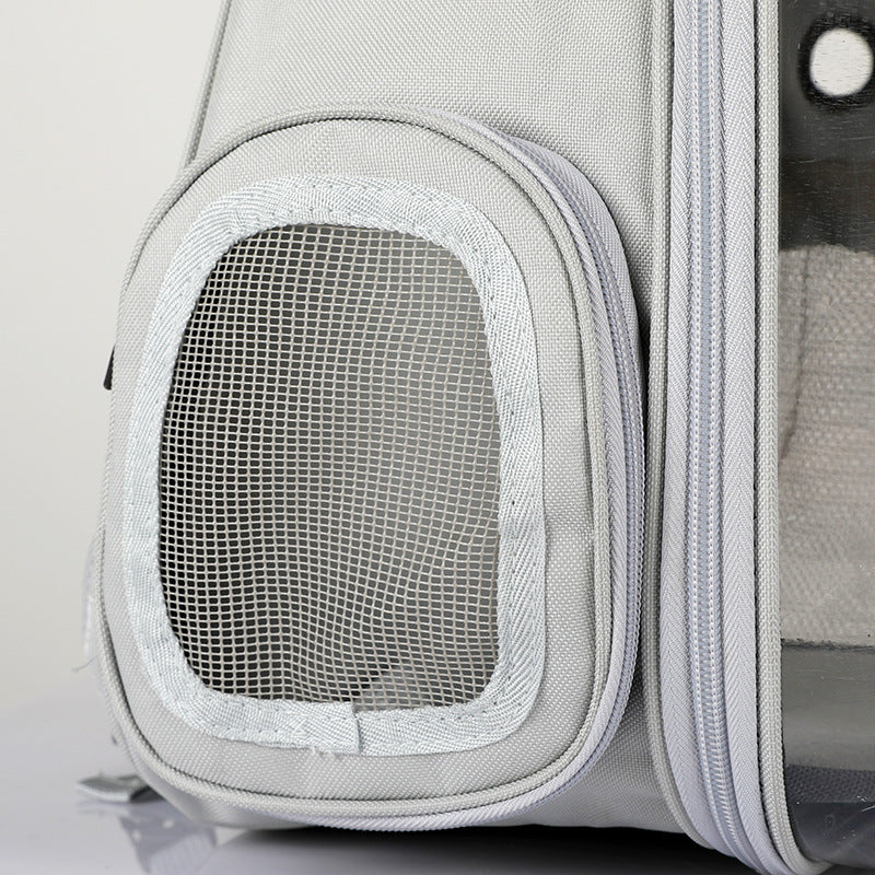 Cat carrier, travel bag, space capsule pet backpack, school bag, double shoulder bag, dog, rabbit, cat cage for going out in winter.