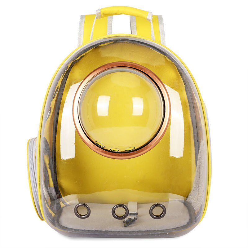 Cat carrier, travel bag, space capsule pet backpack, school bag, double shoulder bag, dog, rabbit, cat cage for going out in winter.