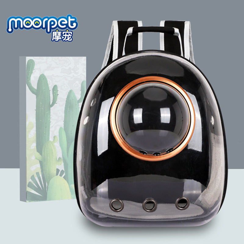 Cat carrier, travel bag, space capsule pet backpack, school bag, double shoulder bag, dog, rabbit, cat cage for going out in winter.