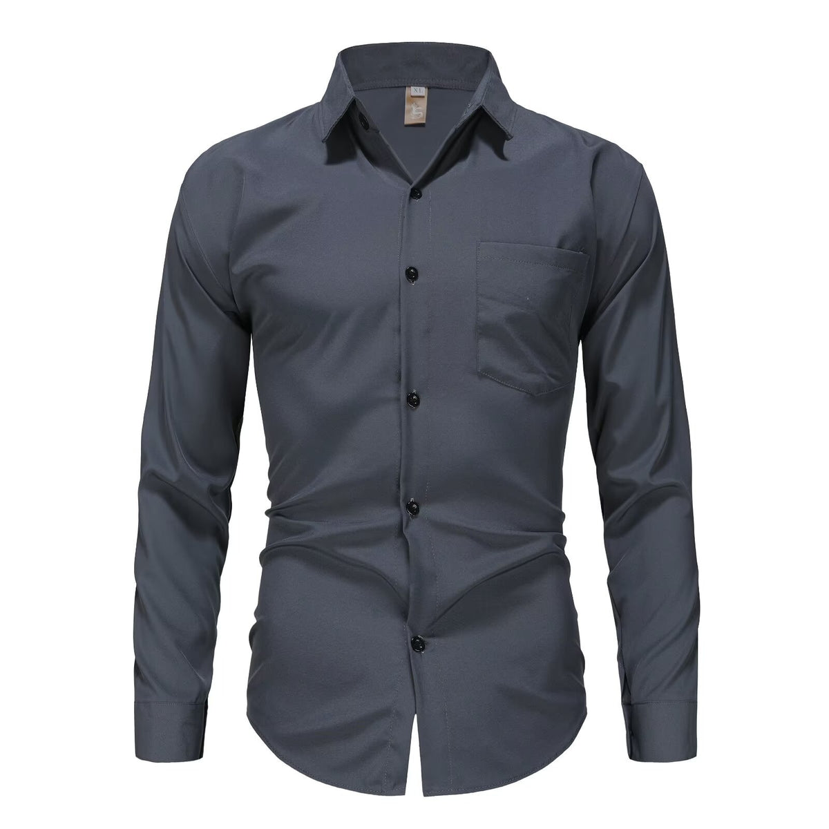 Spring and summer slim fit youth versatile shirt for men