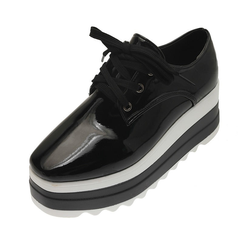 New Fashion Wedge Platform Shoes Ladies Slip on Round Toed Casual Shoes for Women Thick Sole Sneakers