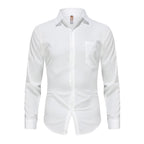 Spring and summer slim fit youth versatile shirt for men
