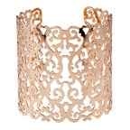 European and American fashion retro geometric pattern hollow bracelet, exaggerated big-name metal bracelet, bracelet