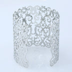 European and American fashion retro geometric pattern hollow bracelet, exaggerated big-name metal bracelet, bracelet