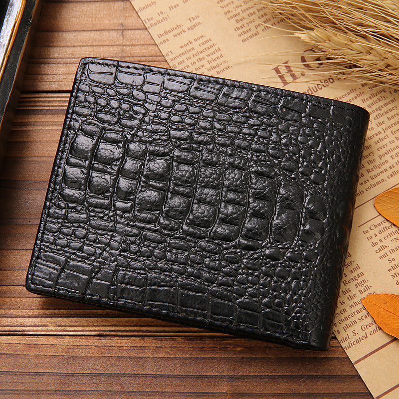 Men's Crocodile Print Genuine Leather Wallet | Aladinae