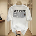 Casual Fashion Printed Pure Cotton Short Sleeve T-Shirt for Men