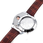 Electronic cigarette lighter watch USB rechargeable lighter multi-function watch silicone quartz watch fake three-eye watch