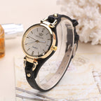 wish explosive quartz watch ladies leather thin strap pure color fashion women's gift watch women one piece dropshipping