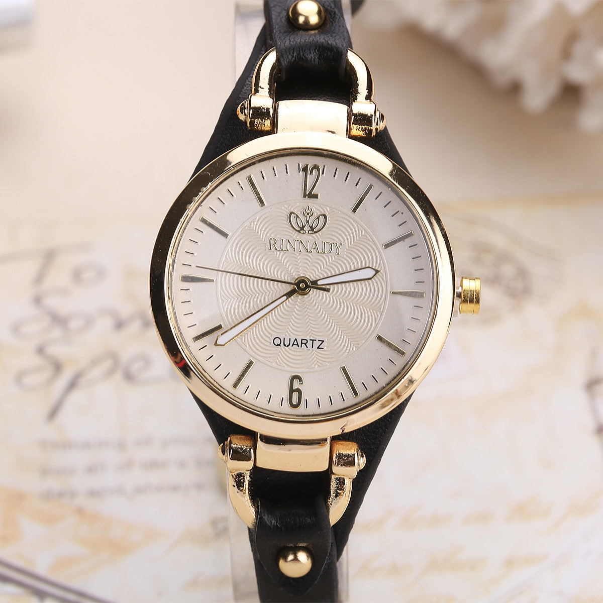 wish explosive quartz watch ladies leather thin strap pure color fashion women's gift watch women one piece dropshipping