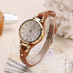 wish explosive quartz watch ladies leather thin strap pure color fashion women's gift watch women one piece dropshipping
