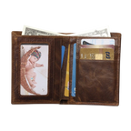 Men's Crocodile Print Leather Bifold Wallet | Aladinae