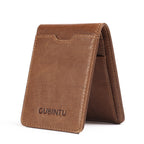 Men's Brown Genuine Leather Wallet - RFID Blocking