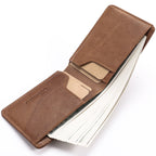 Men's Brown Genuine Leather Wallet - RFID Blocking