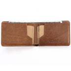 Men's Brown Genuine Leather Wallet - RFID Blocking