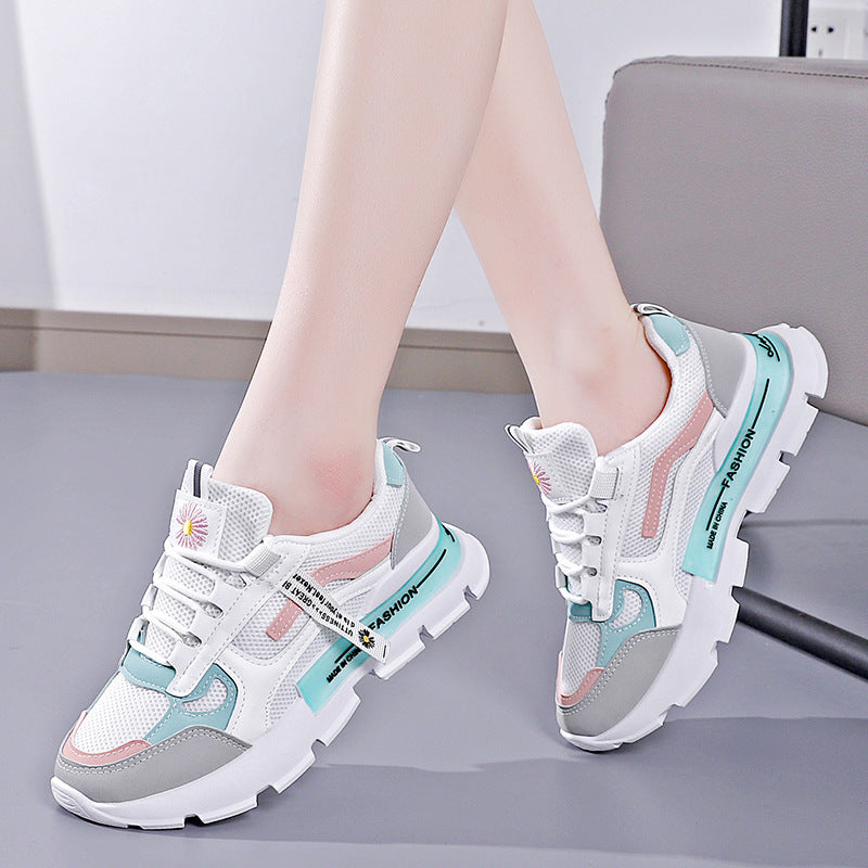 Korean version versatile student sports shoes for women's street photography, casual running shoes for women