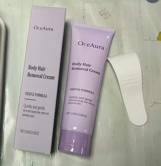OCEAURA Body Hair Removal Cream: Gentle body hair removal for hands, legs, and skin; suitable for both men and women.