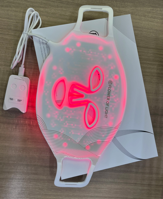 Red light facial mask beauty device, LED red and blue light mask, cross-border home use skincare, infrared therapy, large panel light, custom-made.
