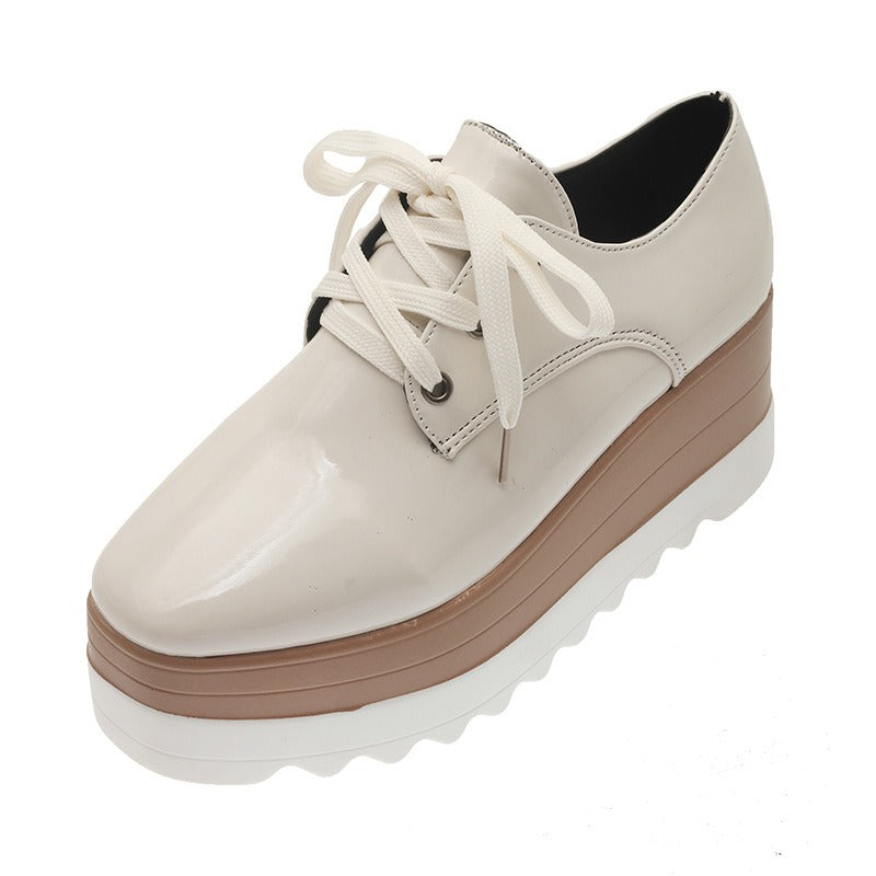 New Fashion Wedge Platform Shoes Ladies Slip on Round Toed Casual Shoes for Women Thick Sole Sneakers