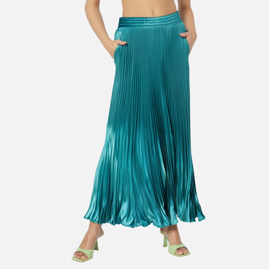 Glossy pleated skirt long accordion skirt long skirt skirt