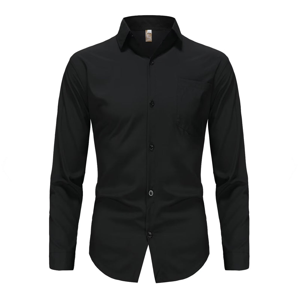 Spring and summer slim fit youth versatile shirt for men