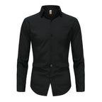 Spring and summer slim fit youth versatile shirt for men