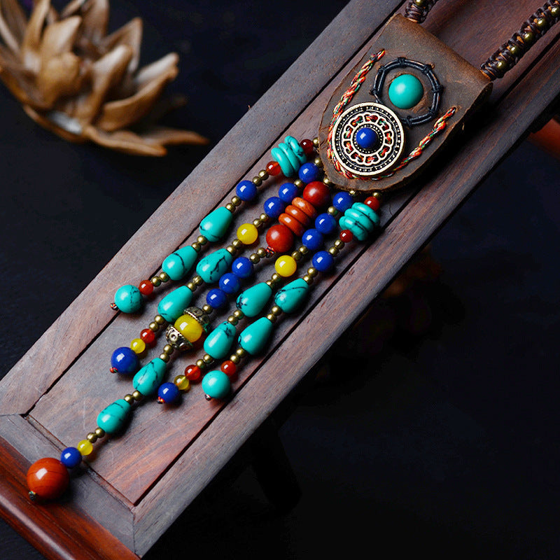 Bohemian Long Tassel Necklace For Women Handmade Vintage Jewelry