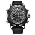 Chronograph Business Watch Mens Leather Digital Wristwatches