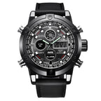 Chronograph Business Watch Mens Leather Digital Wristwatches
