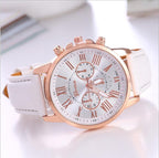 Men's Multi-Dial Quartz Watch - Geneva Style, Steel Strap