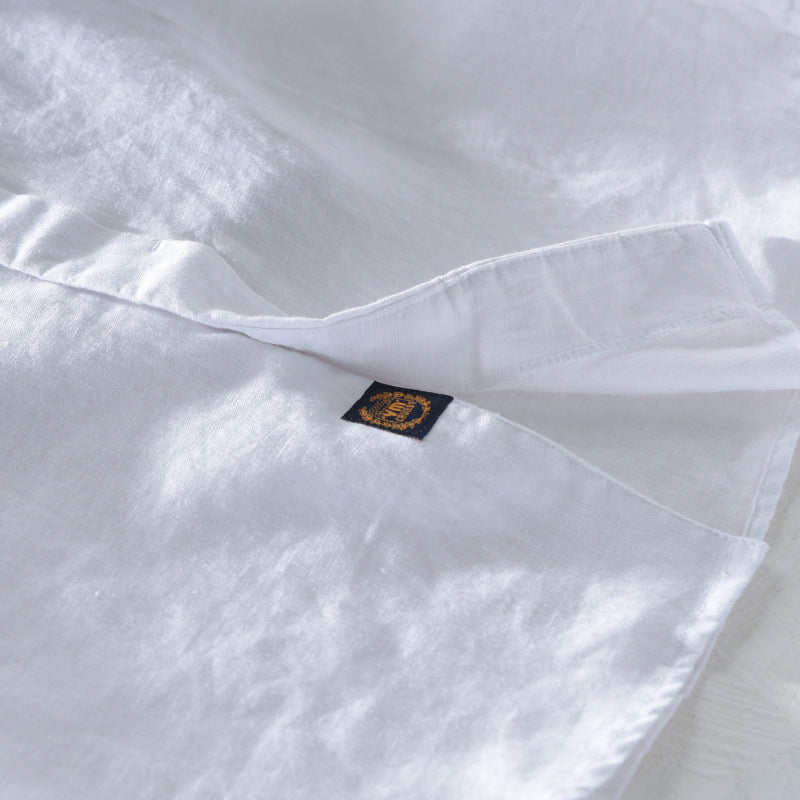 Men's Khaki Linen Mid-Sleeve Shirt – Retro | Aladinae