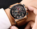 Men's Rose Silver Quartz Watch - Waterproof, Luminous