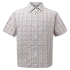 Short Sleeve Shirt with Notch Collar Street Retro Design