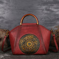 Embossed Leather Tote Bag