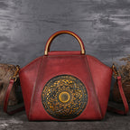 Embossed Leather Tote Bag