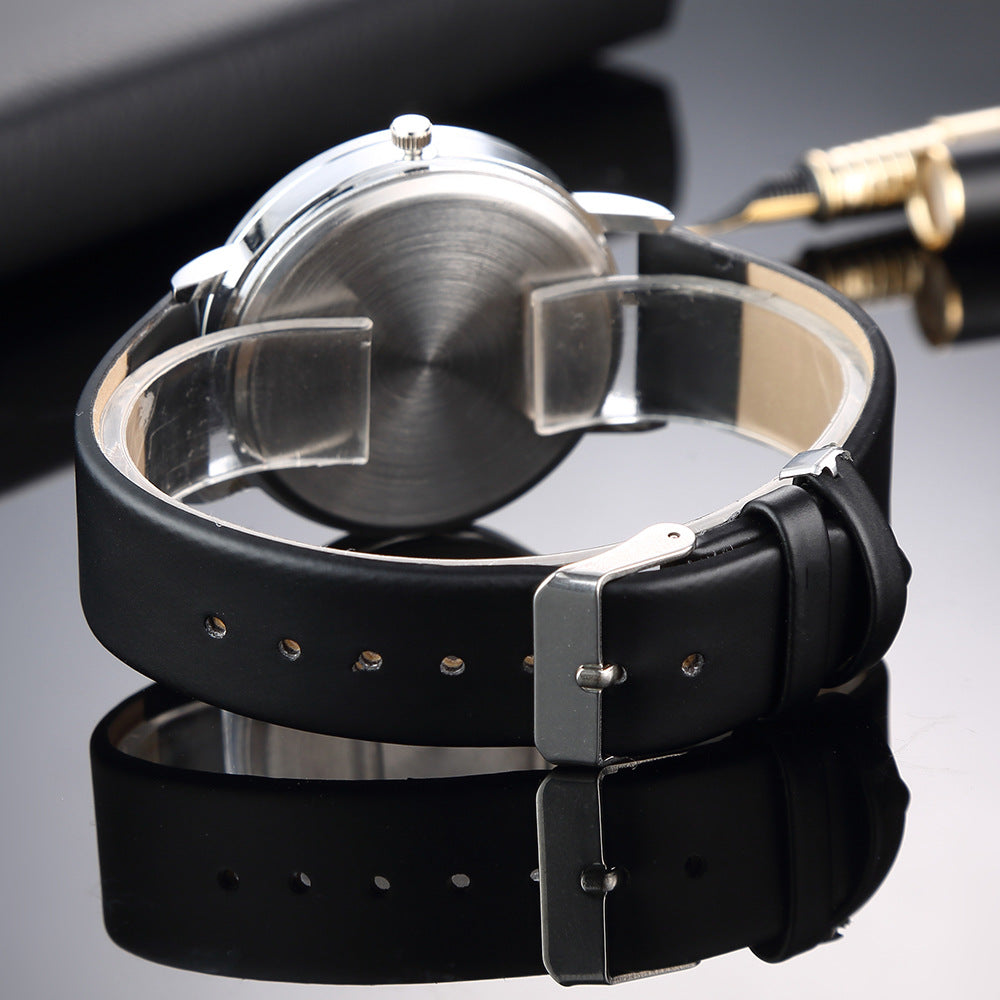 Simple watch Korean style fashion ladies casual male student trend belt ultra-thin British watch quartz watch