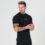 Men's Black Cotton Crew Neck T-Shirt