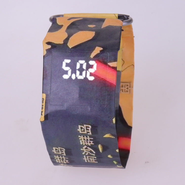 New style paper watch LED white light creative men and women cajiso black technology vibrato 36 colors optional spot wholesale