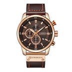 Men's Silver Black Multi-Dial Quartz Watch - Waterproof