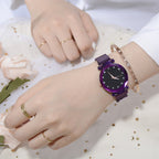 Vibrating sound explosions Spot wholesale ladies star quartz watch lazy watch magnet strap magnet watch