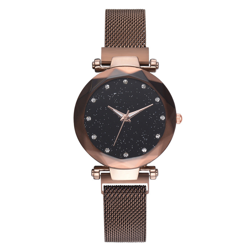 Vibrating sound explosions Spot wholesale ladies star quartz watch lazy watch magnet strap magnet watch