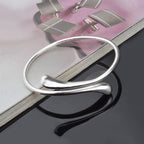 Geometric S925 silver-plated classic water drop bracelet for women, high-end fashion temperament Korean bracelet, simple water drop bracelet